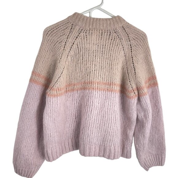 Xirena Lurex Knit Alpaca Wool Blend Mock Neck Pullover Sweater North Star Size M - Picture 8 of 8